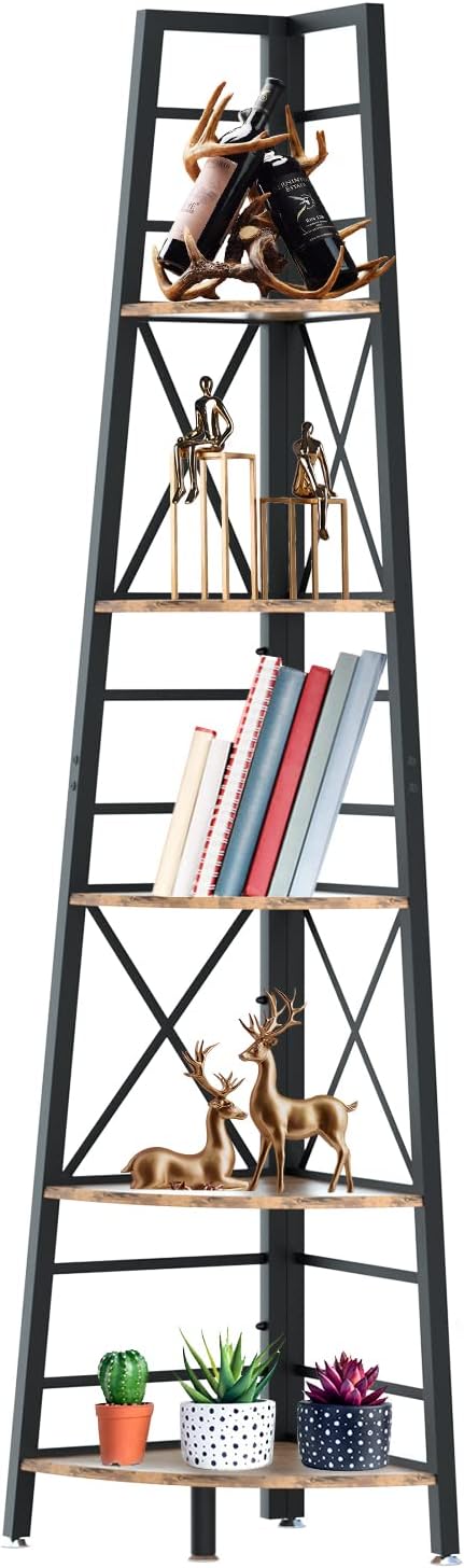5-Tier Wood Corner Shelf K3231