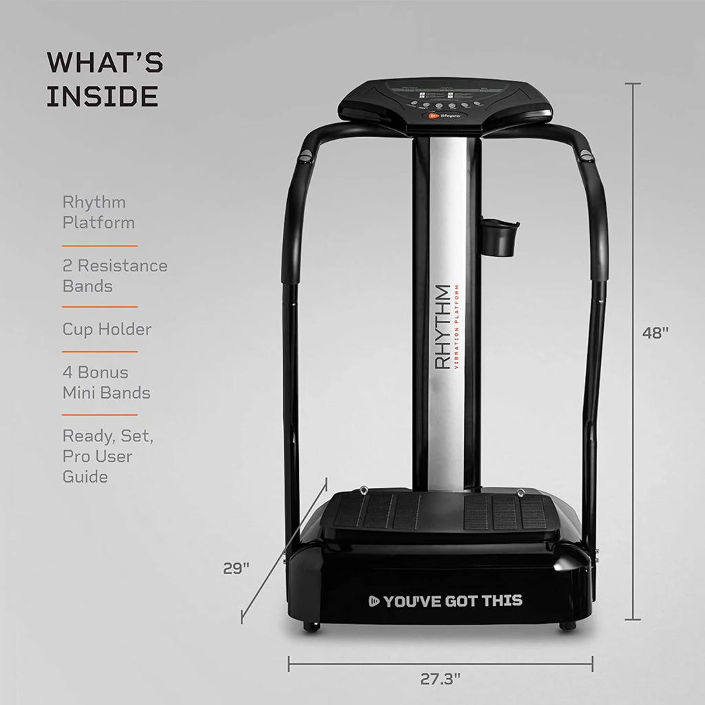 Black Vibration Plate with Resistance Bands G491