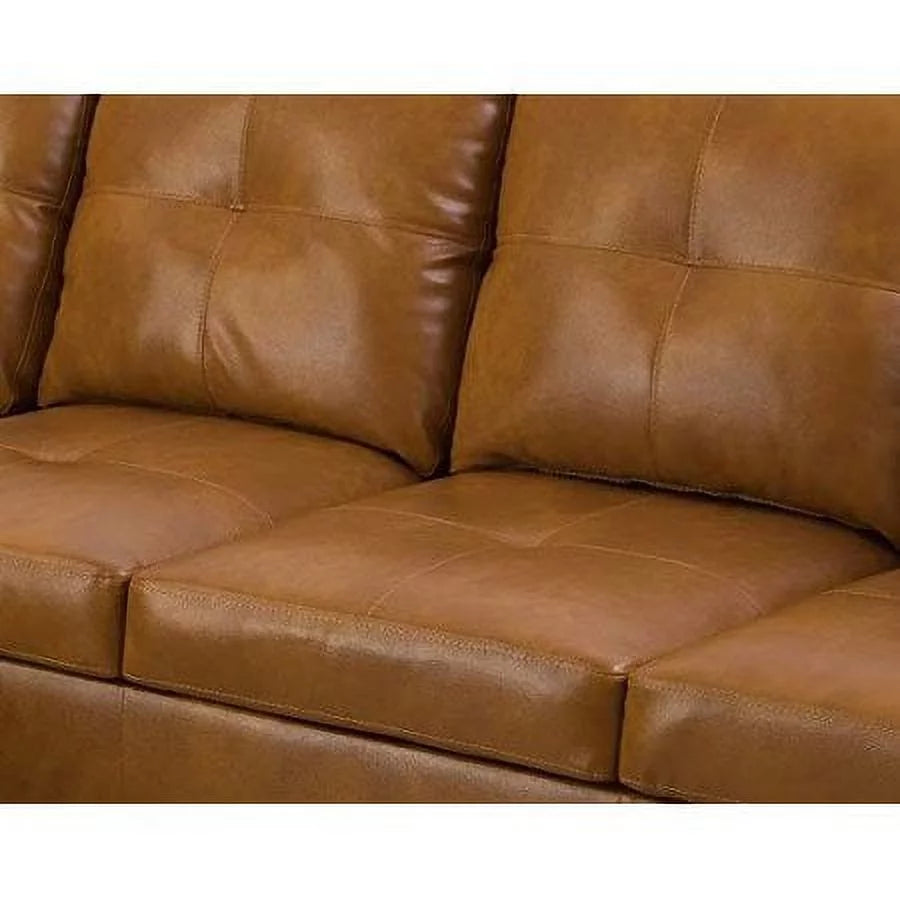 Left Facing 3PC Faux Leather Sectional Sofa Set K2090