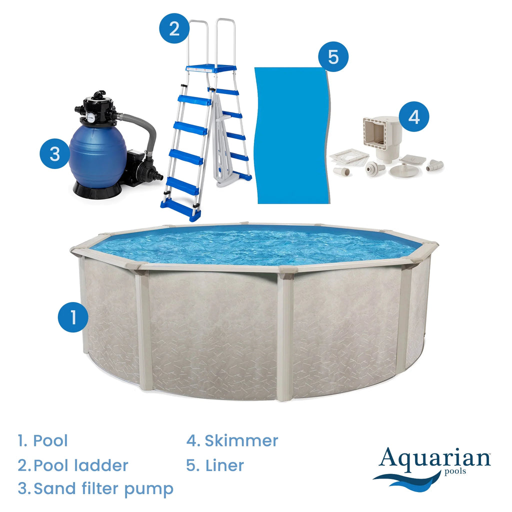 18'x52 Above Ground Pool with Filter, Ladder, Liner, Skimmer W370
