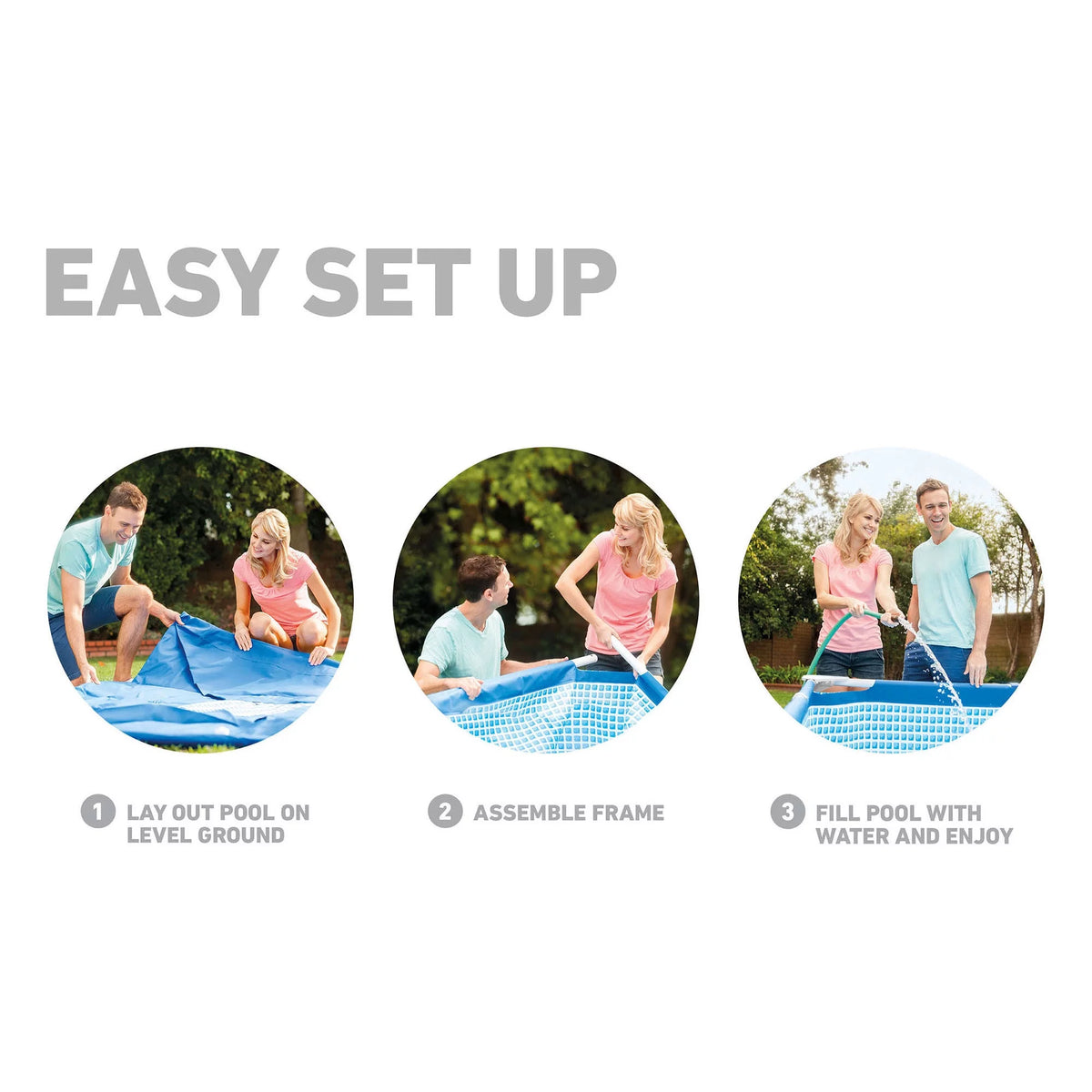 8.5ft x 26in Rectangular Frame Above Ground Swimming Pool B37530