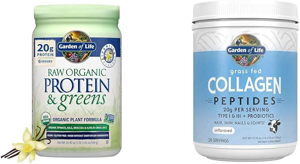 Vanilla Vegan Protein Powder & Collagen Peptides 19.75 Ounce K555