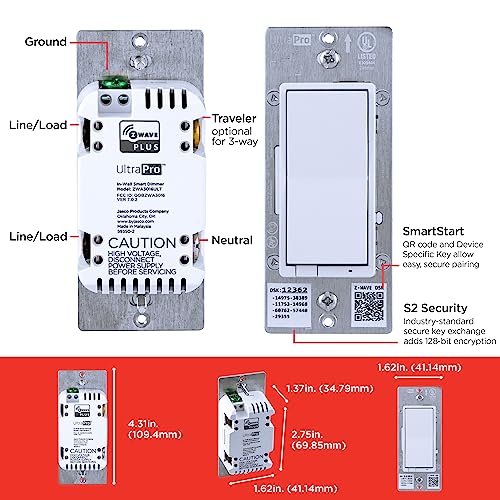 White In-Wall Smart Lighting Switch 2 Pack F913