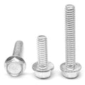 3/8 inch-16 x 2 1/2 inch Coarse Thread Grade 5 Hex Flange Screw with Serration Medium Carbon Steel Zinc Plated Pk 50 X605