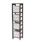 4 Section Storage Shelf with 4 Fabric Baskets A507