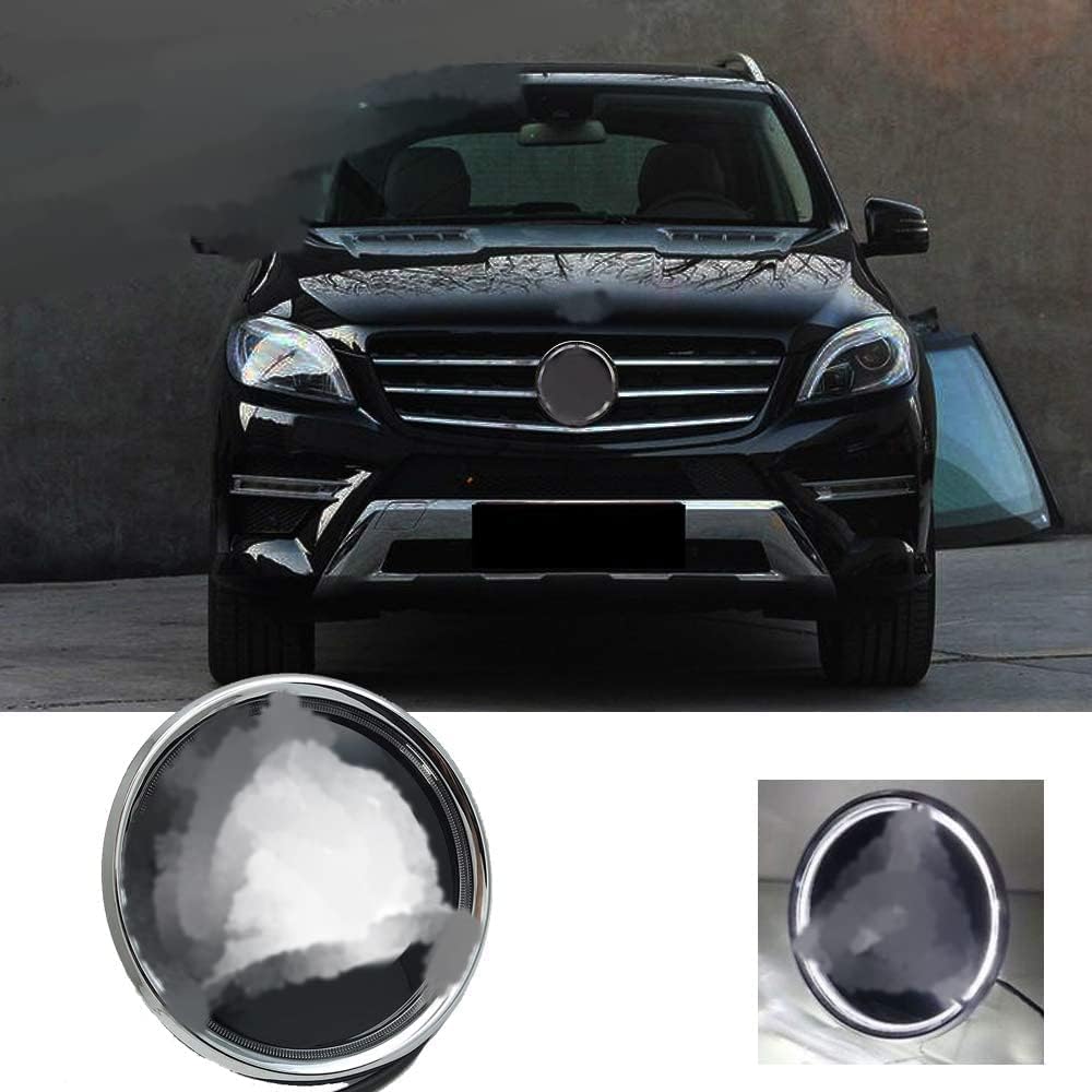 White LED Car Front Grille Badge Hood Star DRL 2 Pack K288