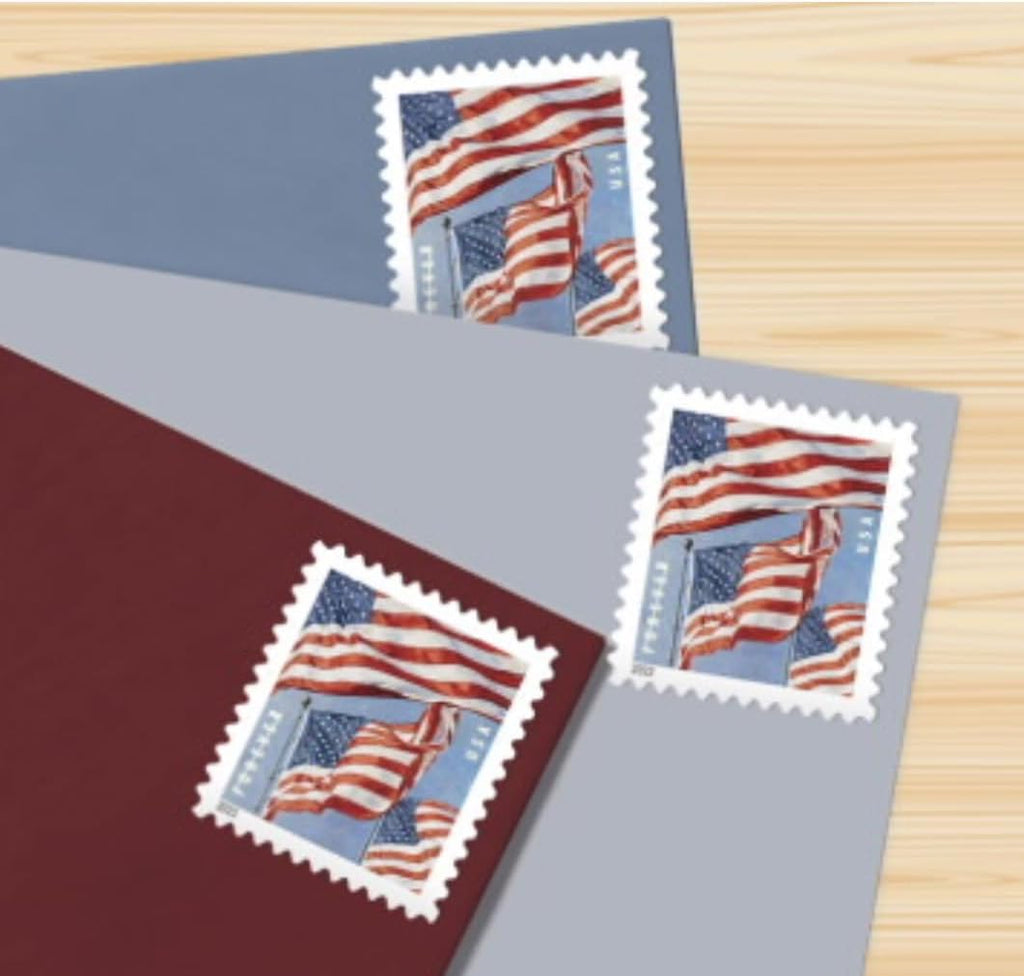 100 Roll US Flag Postage Stamps R4605