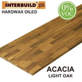 Acacia 6 ft. L x 25 in. D x 1.5 in. T Butcher Block Countertop in Light Oak Stain R2727