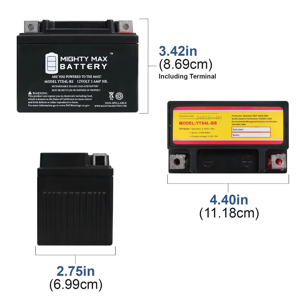 12V SLA Replacement Battery F9712