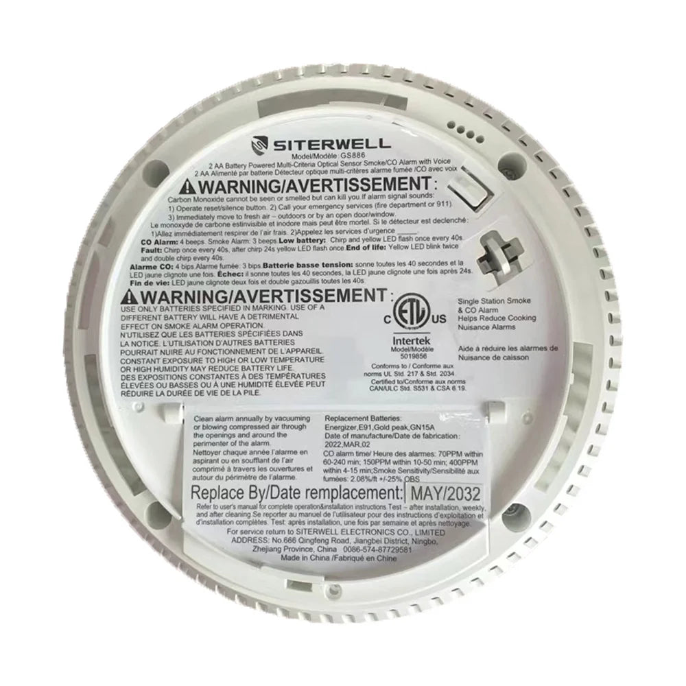 WiFi Smoke Detector Carbon Monoxide Detector Combo, 2 Pack A721