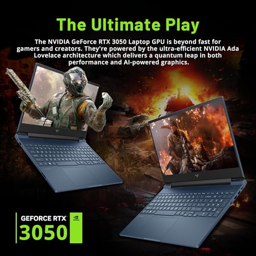 15.6" 144Hz FHD Gaming Laptop, Intel i5-12450H, 32GB RAM, 1TB PCIe SSD, NVIDIA GeForce RTX 3050, Backlit Keyboard, Win 11 Pro, Blue W335728
