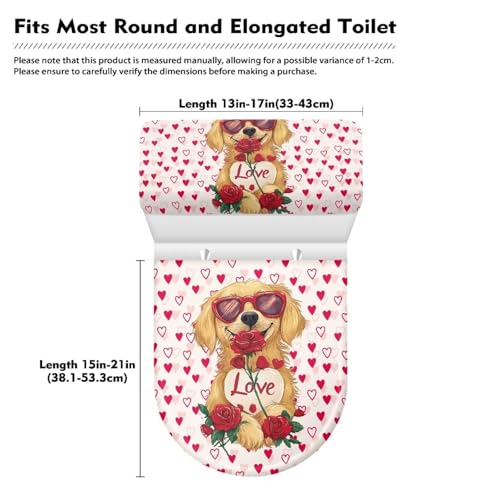Christmas Bow Bell Toilet Tank Lid Cover and Toilet Seat Lid Cover 2 Pcs Set R349643