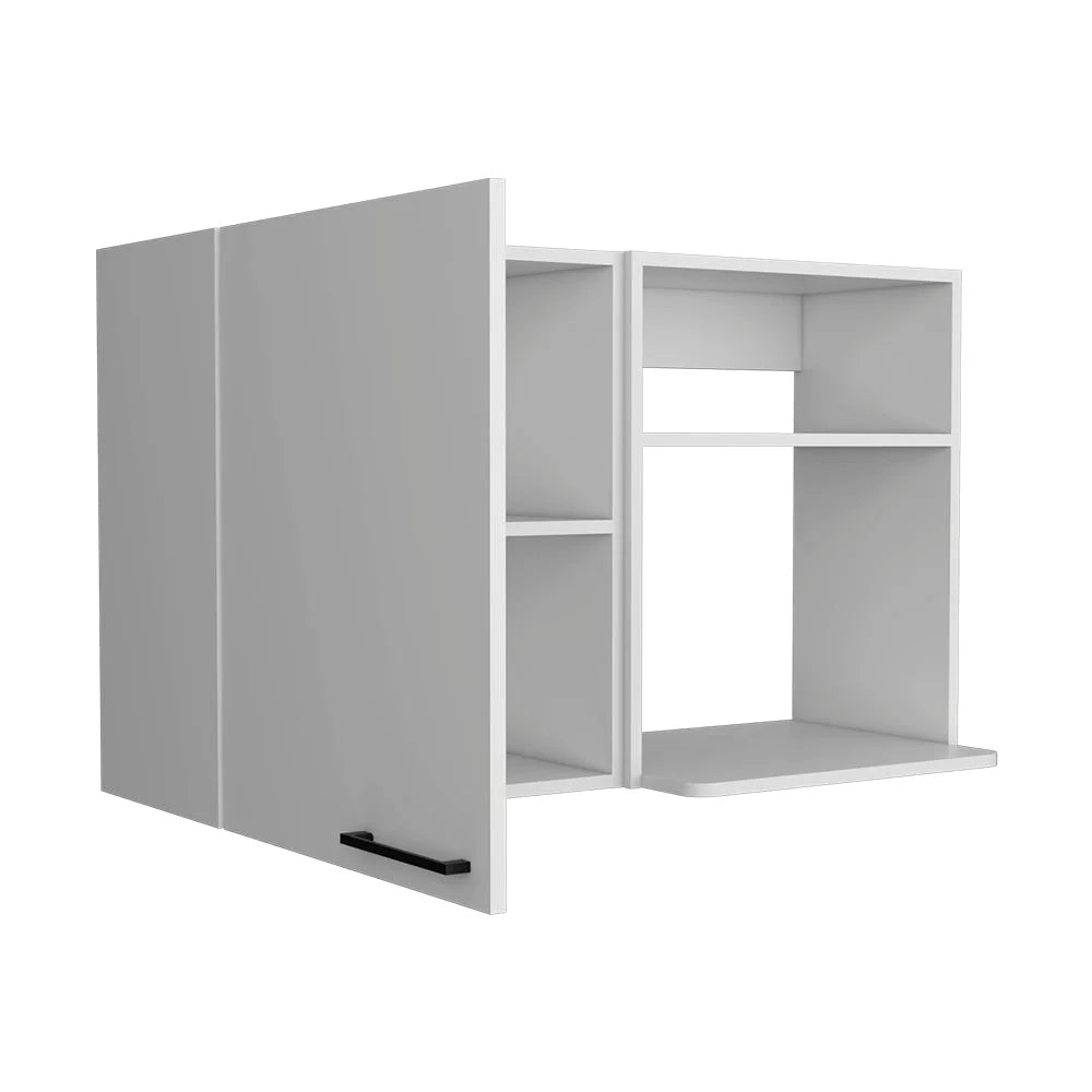 2 Piece Kitchen Set, Wall Cabinet + Utility Sink, White Finish N73422