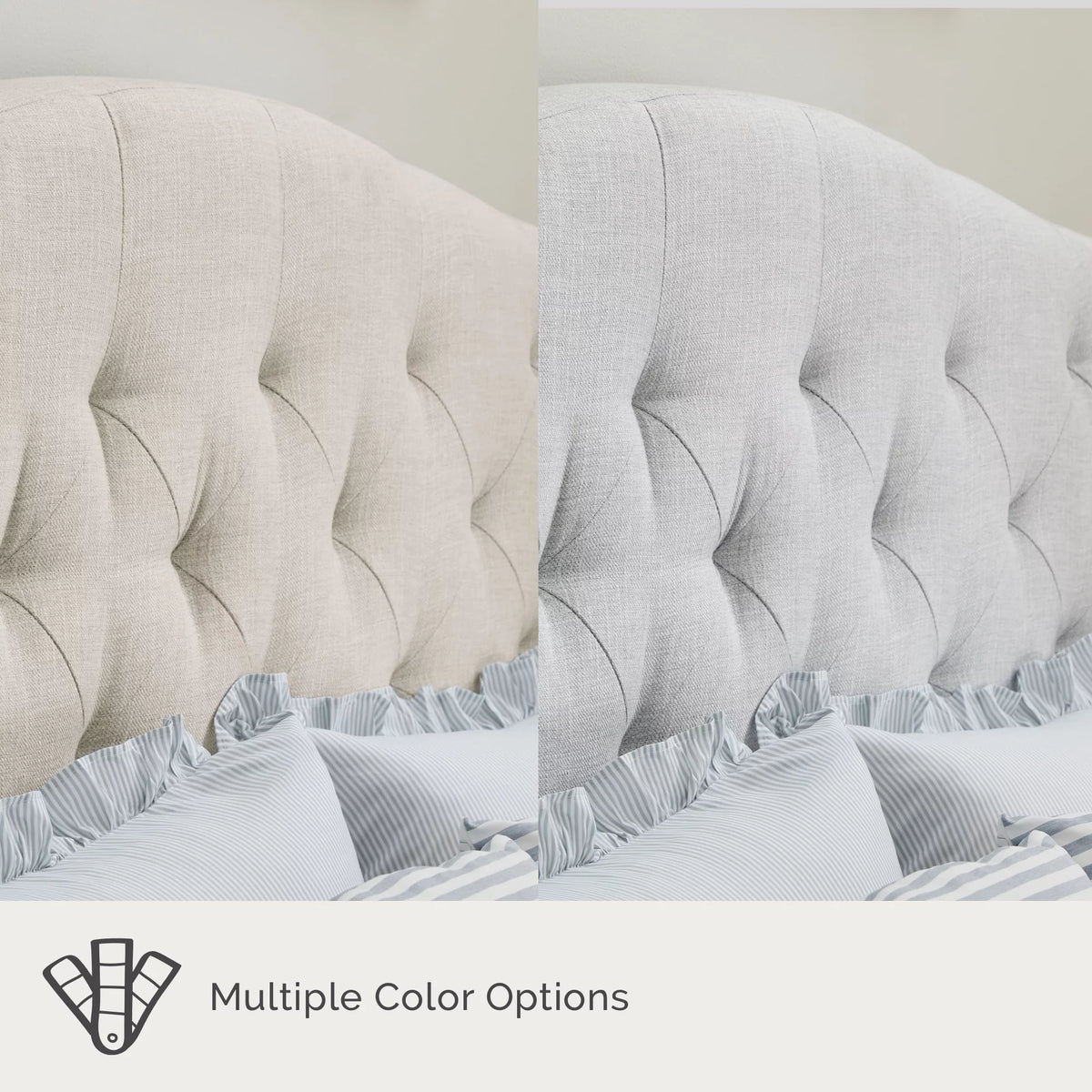 Queen Upholstered Tufted Platform Bed P876202
