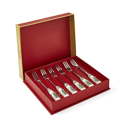 Set of 6 Stainless Steel Teaspoons with Porcelain Handles N8332