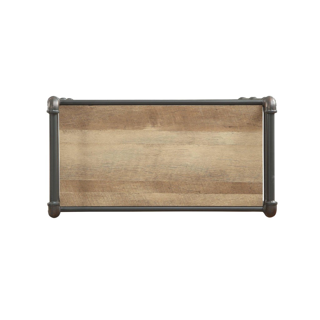 4 Shelf Bookcase, Sandy Gray/Oak I70874