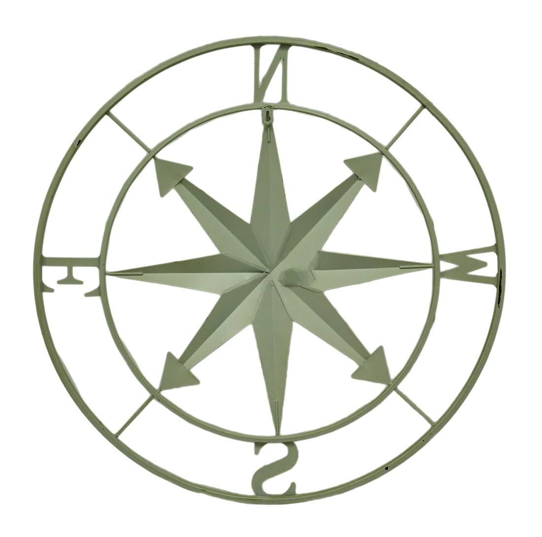 Metal Compass Rose Wall Hanging 28 inch L522