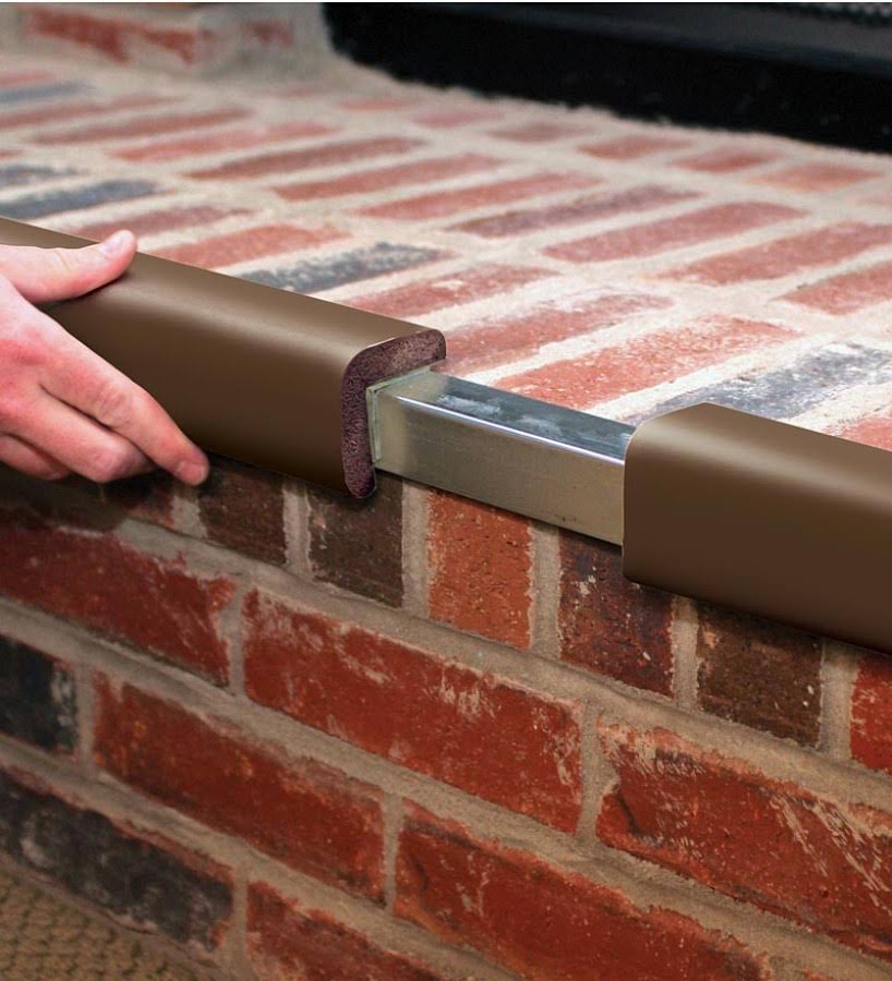 Brown Metal-Backed Hearth Guard M4543