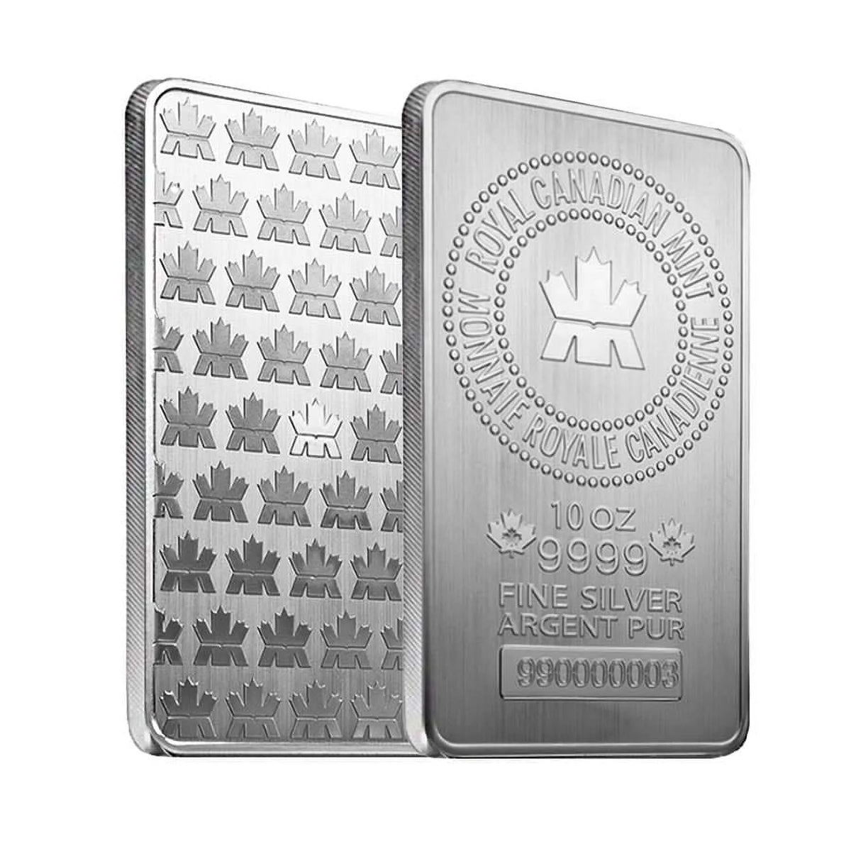 Lot of 2 - 10 oz .9999 Fine Silver Bar B972