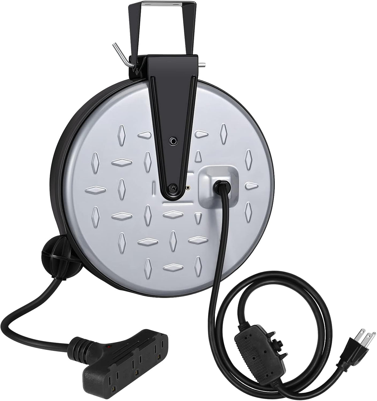 30 Ft Retractable Extension Cord Reel with 3 Outlets A191
