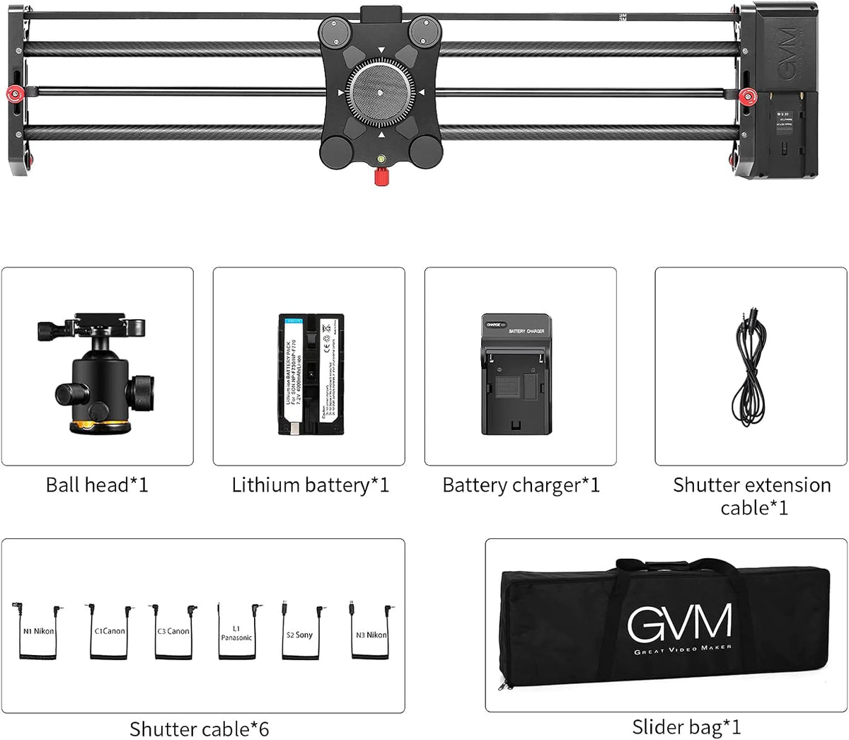 31 APP Control Carbon Fiber Camera Slider N429657