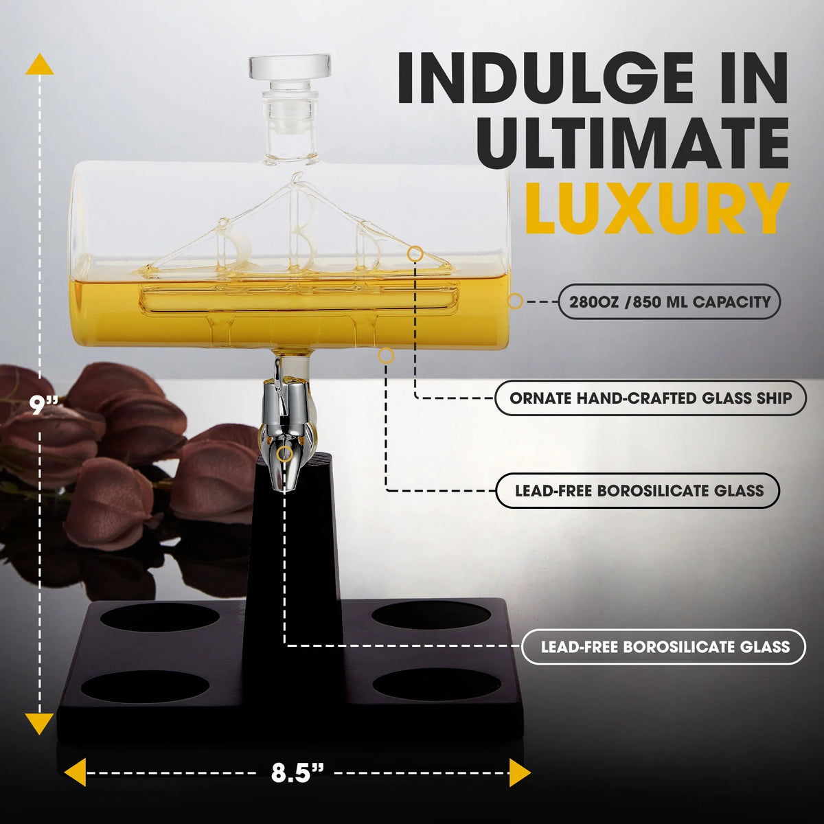 Decanter with 4 Glasses C6086