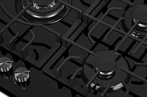 30 inch 5 Burner Gas Cooktop Black Tempered Glass Q411296