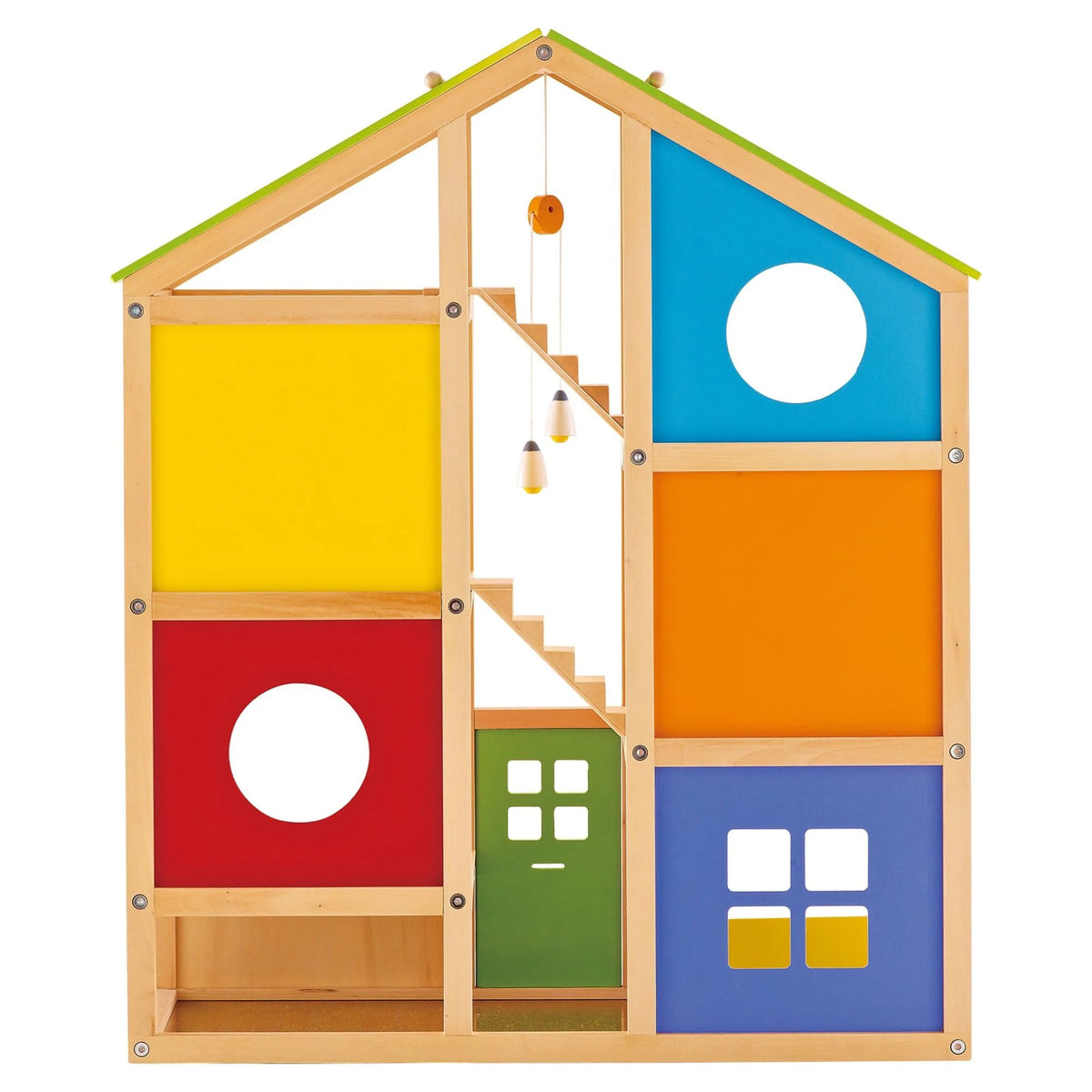 Wooden Furnished Dollhouse Playset I16739