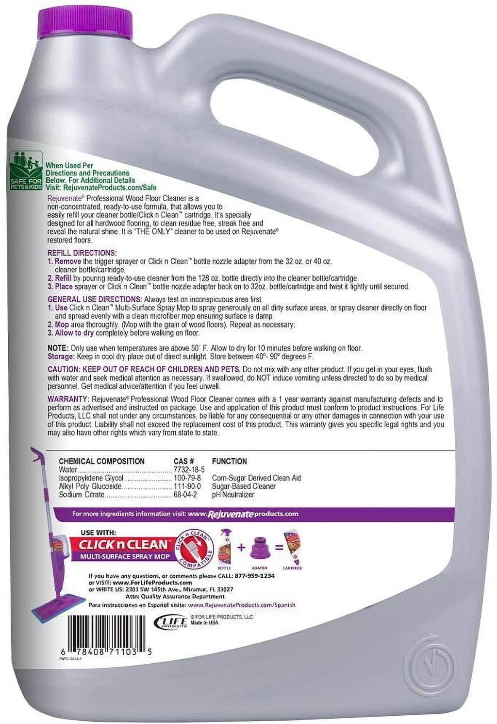 Hardwood Floor Cleaner Streak-Free Formula 128oz O7676