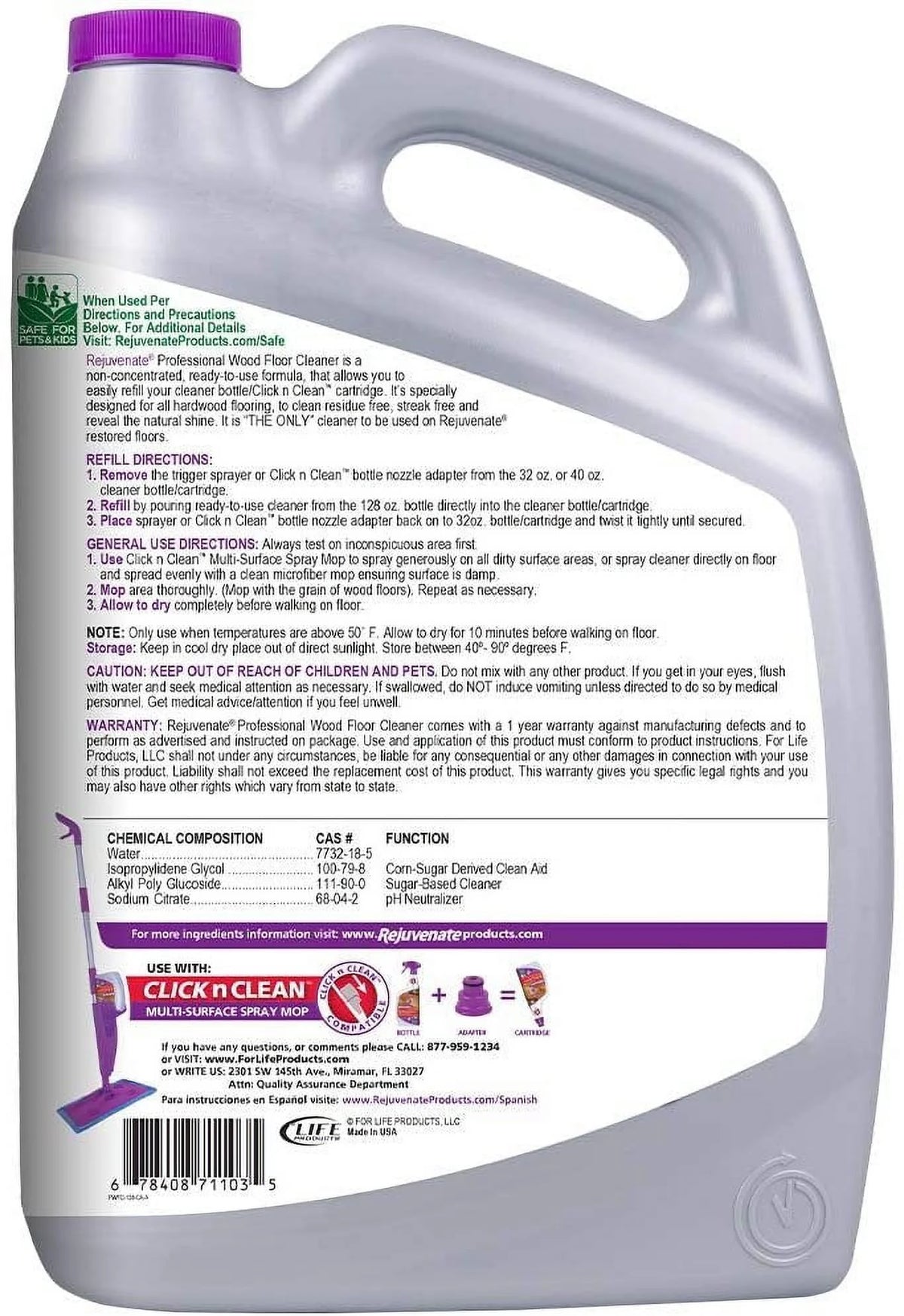 Hardwood Floor Cleaner Streak-Free Formula 128oz O7676