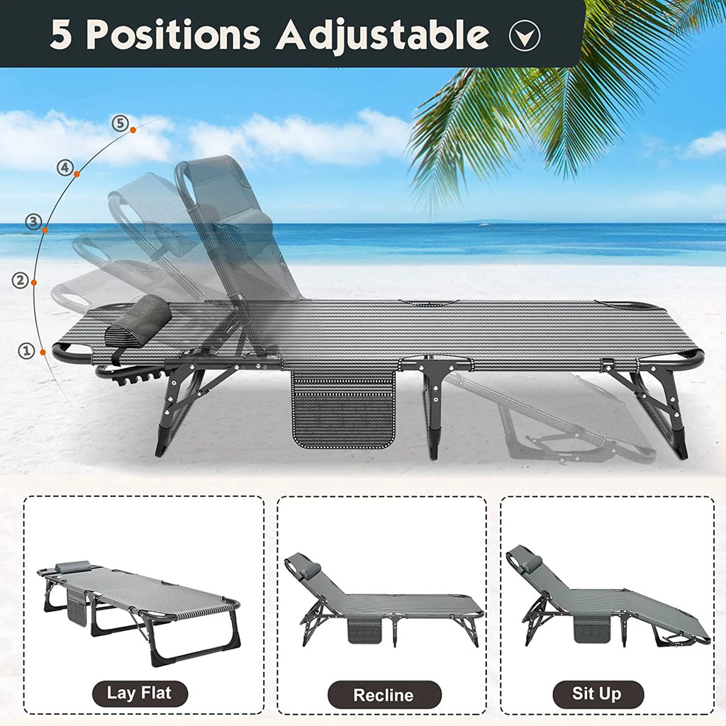 Folding Camping Cot with Cushion & Pillow K428