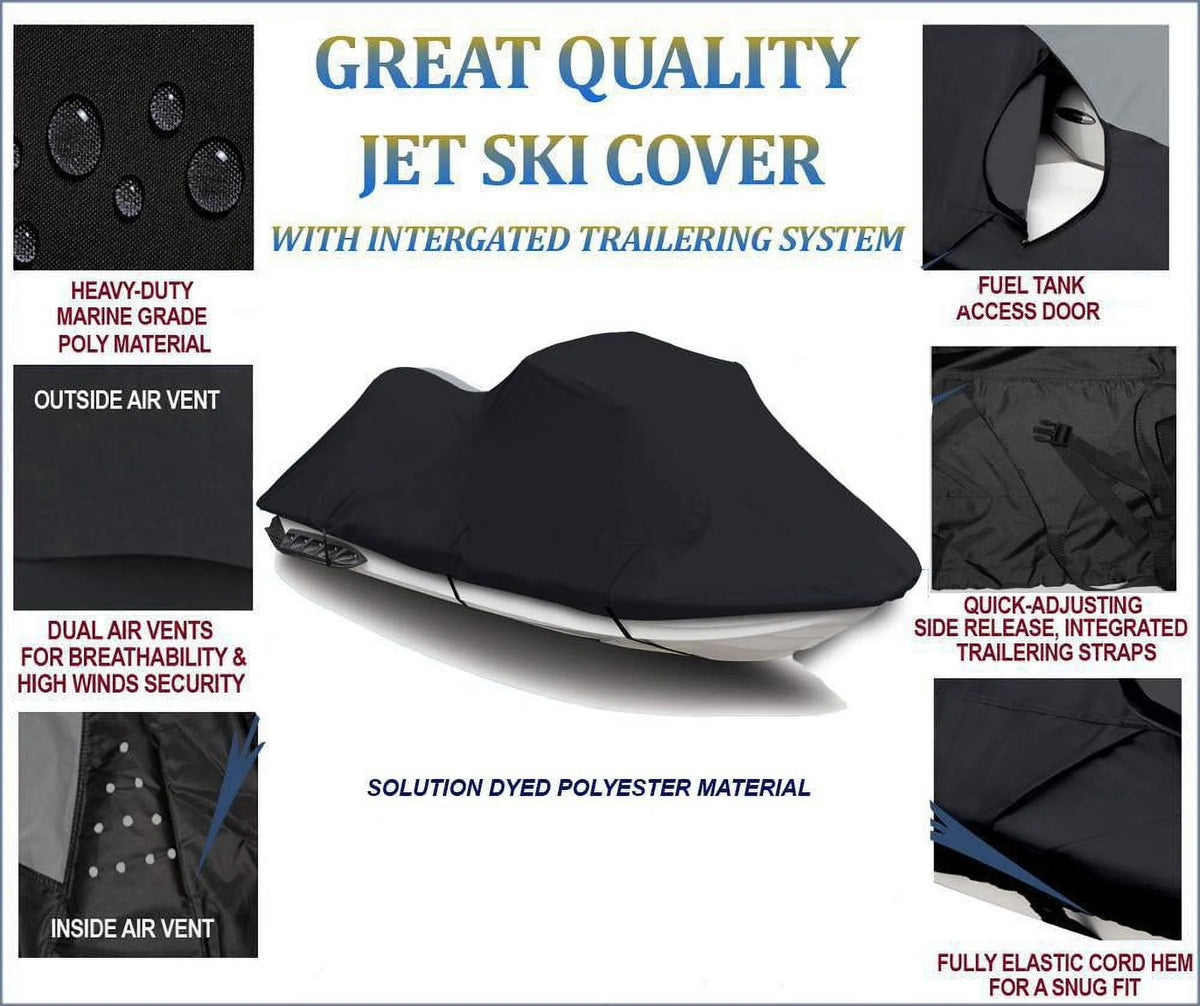 Black 600 Denier JetSki Cover C60528