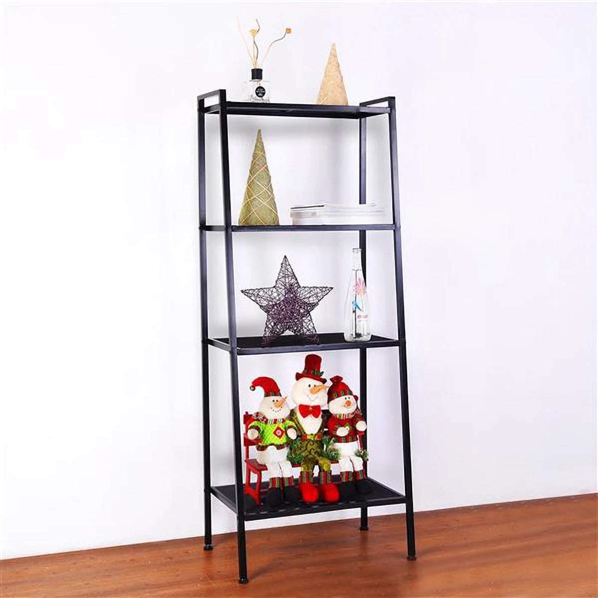 4-Tier Rustic Black Bookshelf L639211