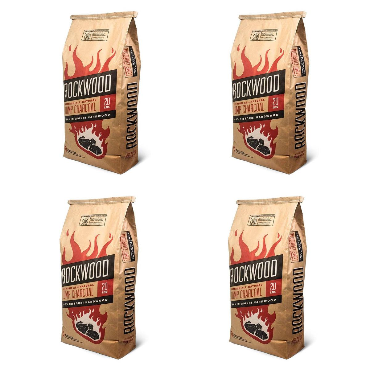 20 Pound All Natural Hardwood Lump Charcoal (4 Pack) Y841