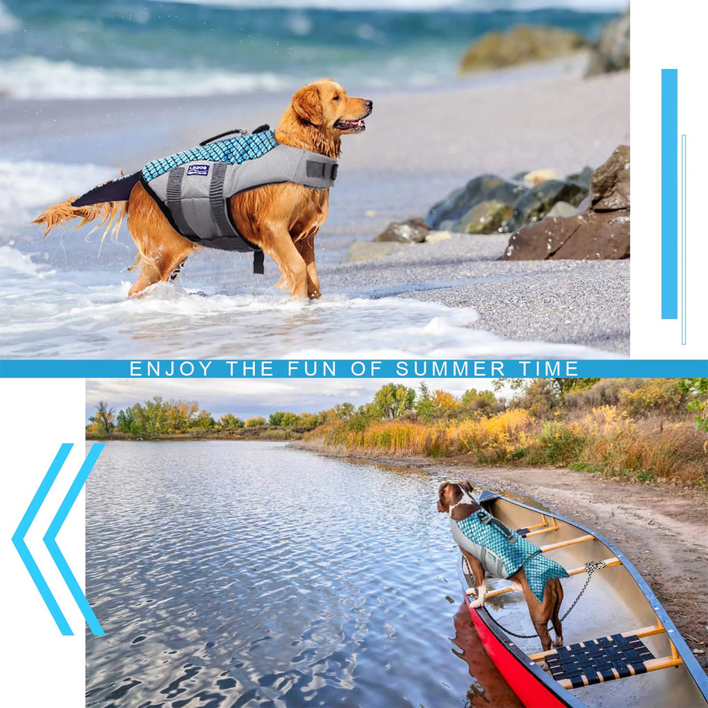 Reflective Dog Life Jacket with Rescue Handle I460