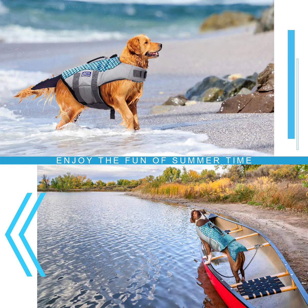 Reflective Dog Life Jacket with Rescue Handle I460