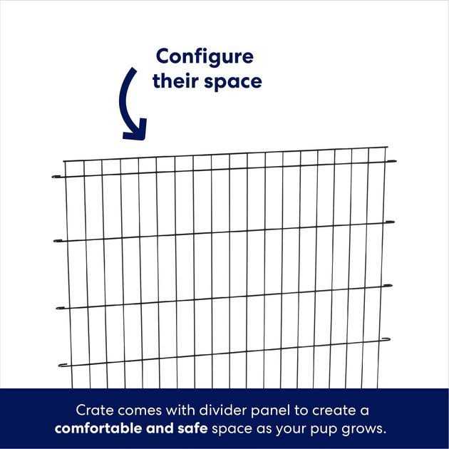 Heavy Duty Fold & Carry Double Door Collapsible Wire Dog Crate D670