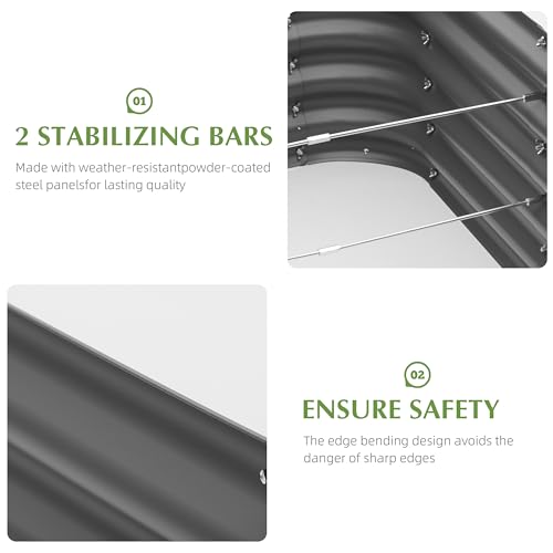 2-Pack 2x1ft Galvanized Raised Garden Bed I412807
