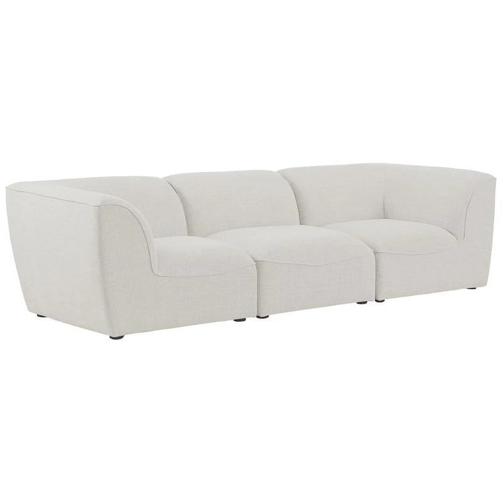 Cream Linen Textured Modular Sofa U647500