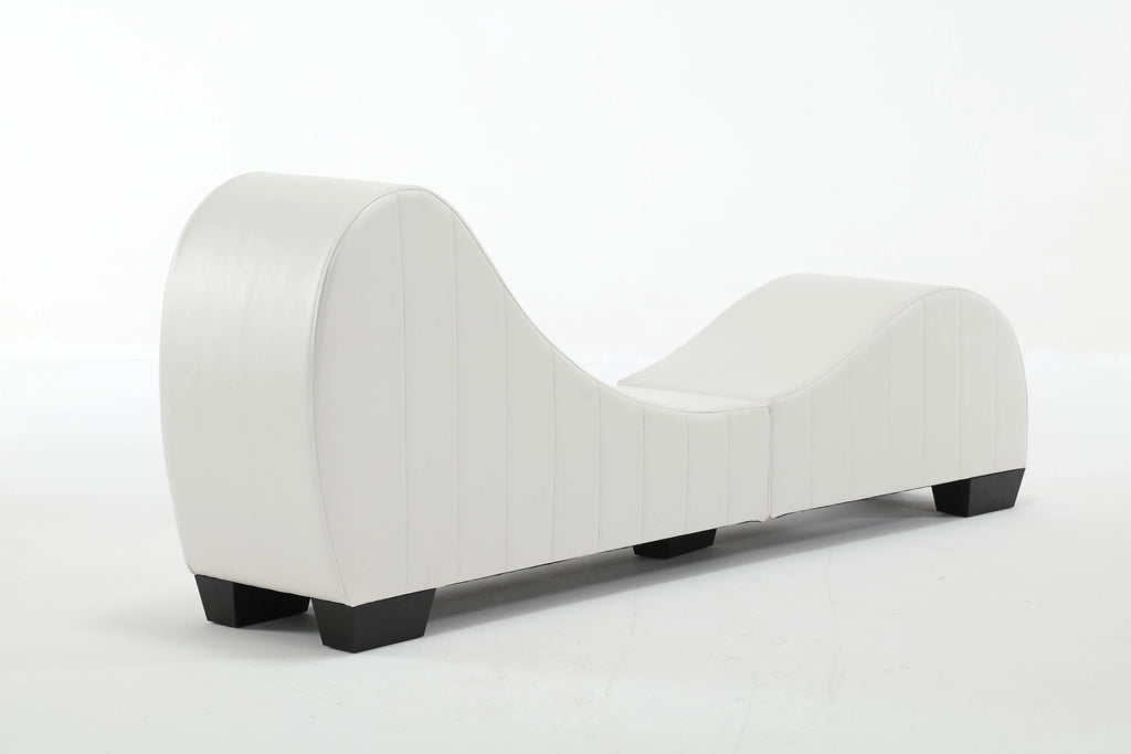 Faux Leather Curved Chaise Lounge Z728