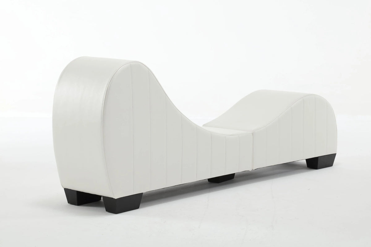 Faux Leather Curved Chaise Lounge Z728