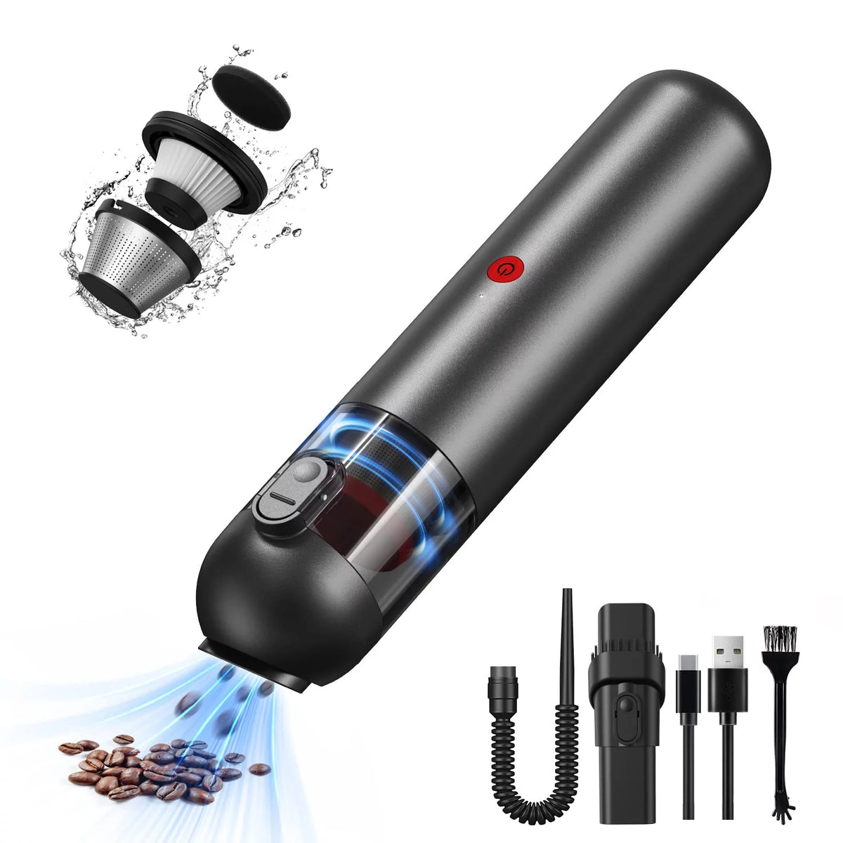 Lightweight Cordless Handheld Vacuum with Washable HEPA D111