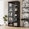Black Wooden Display Cabinet with Glass Doors E4438