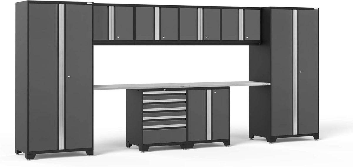 Gray 10 Piece Garage Cabinets U7524