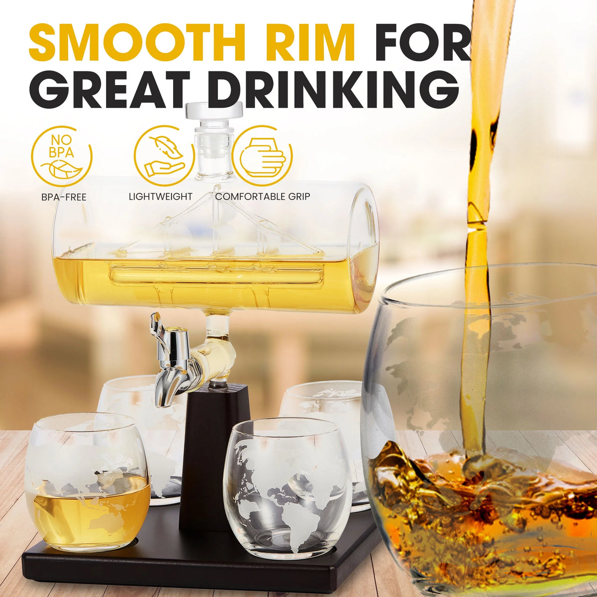 Decanter with 4 Glasses C6086
