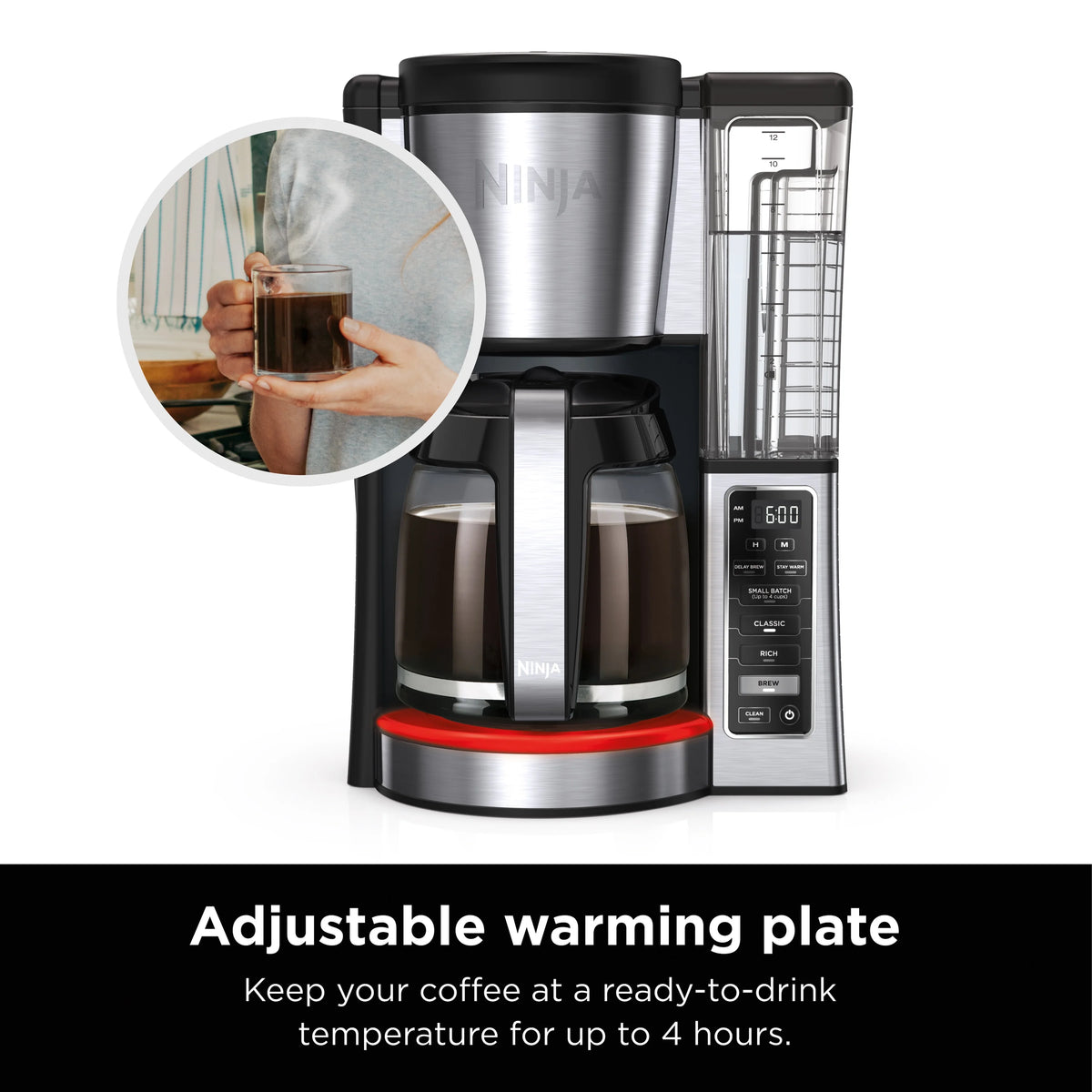 12-Cup Programmable Coffee Maker with Glass Carafe B956088