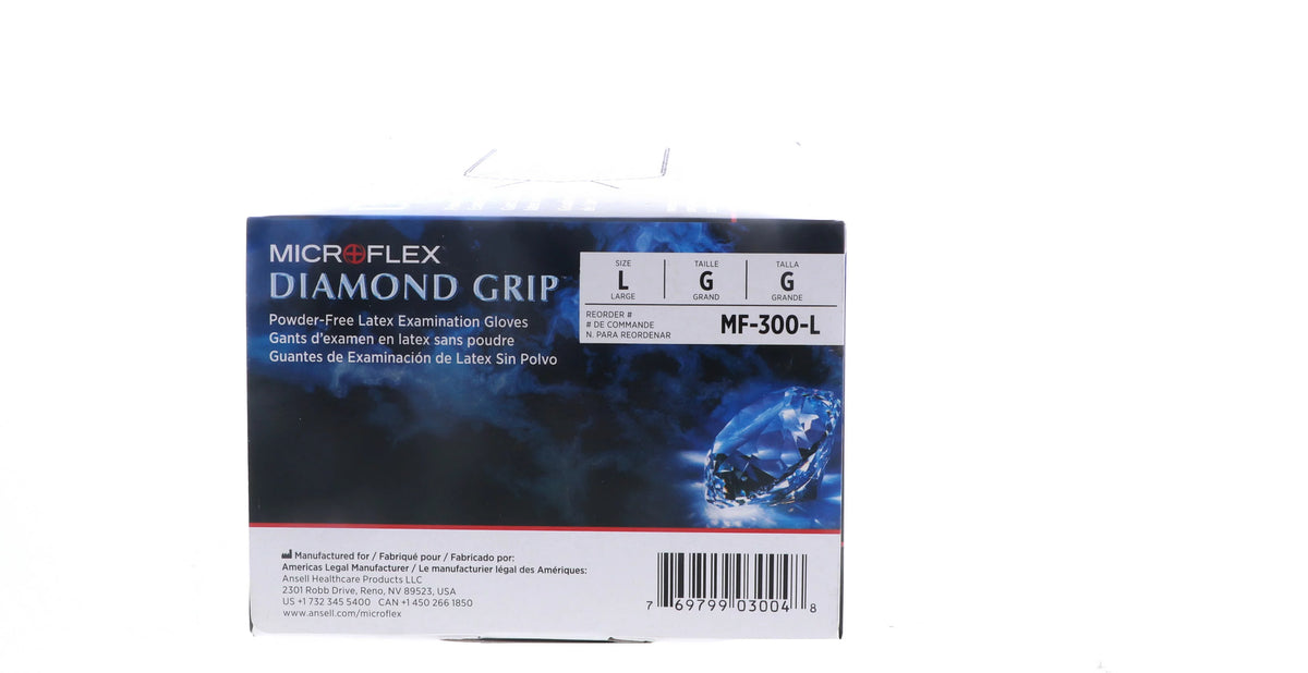 Large White Powder-Free Latex Examination Gloves E460