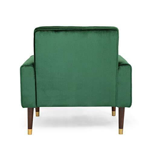 Emerald Velvet Button-Tufted Armchair S555