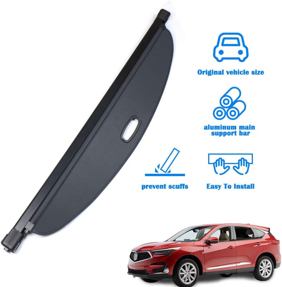 Black Retractable Car Cargo Cover Pack of 2 U54566