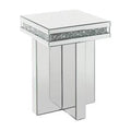 Mirrored Manufactured Wood Square End Table H193684